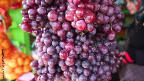 Wallpaper Mural Asian street tropical fruit shop, grapes Torontodigital.ca