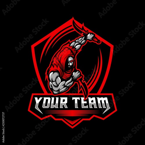 dagger man e sports team amazing design for your company or brand