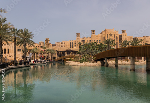 Dubai, United Arab Emirates - the Souk Madinat is one of the most famous malls in Dubai. Here in the picture its arabic shape and style © SirioCarnevalino