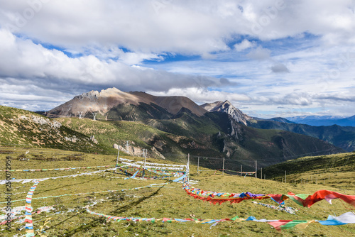 Mountain view at the Yela Pass in Basu (Baxoi) County, Changdu (Qamdo), Tibet, China. photo