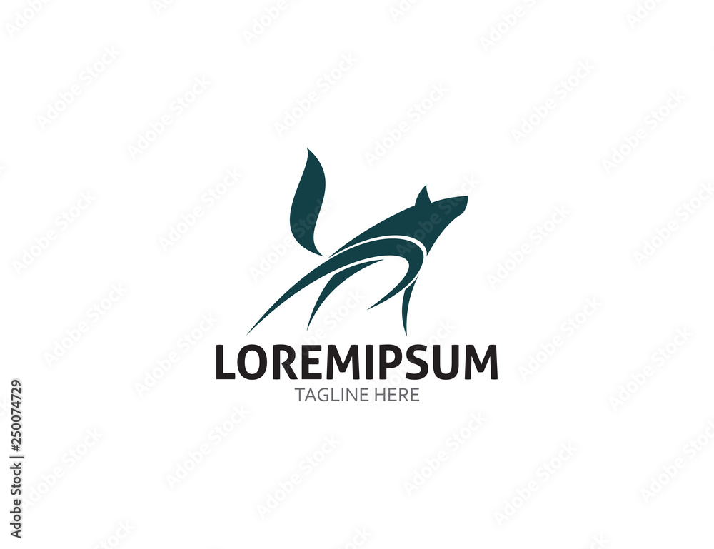 Fototapeta premium wolf logo concept abstract