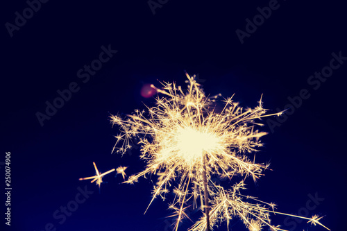 Sparkler at Christmas time and new year   s eve