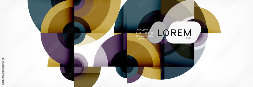 Vector circle composition, geometric minimal design illustration Vector circle composition, geometric minimal design illustration