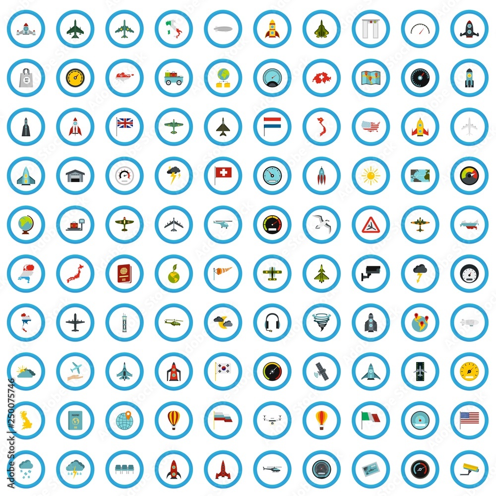 100 air communication icons set in flat style for any design vector illustration 100 air communication icons set in flat style for any design vector illustration