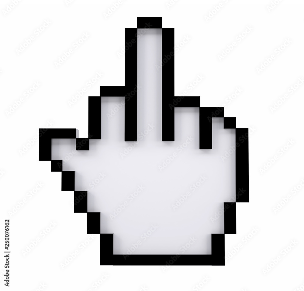 Fuck gesture icon like computer pointer Fuck gesture icon like computer pointer