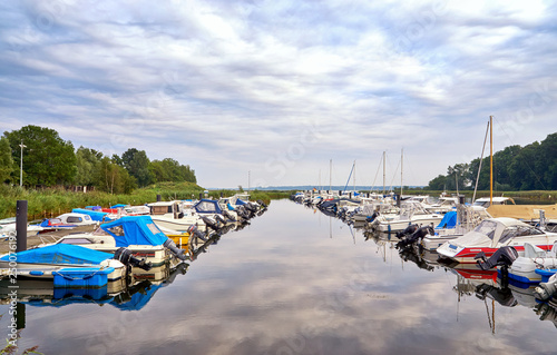 Sailboat harbor in Schaprode on the Baltic Sea. Mecklenburg-Vorpommern, Germany photo