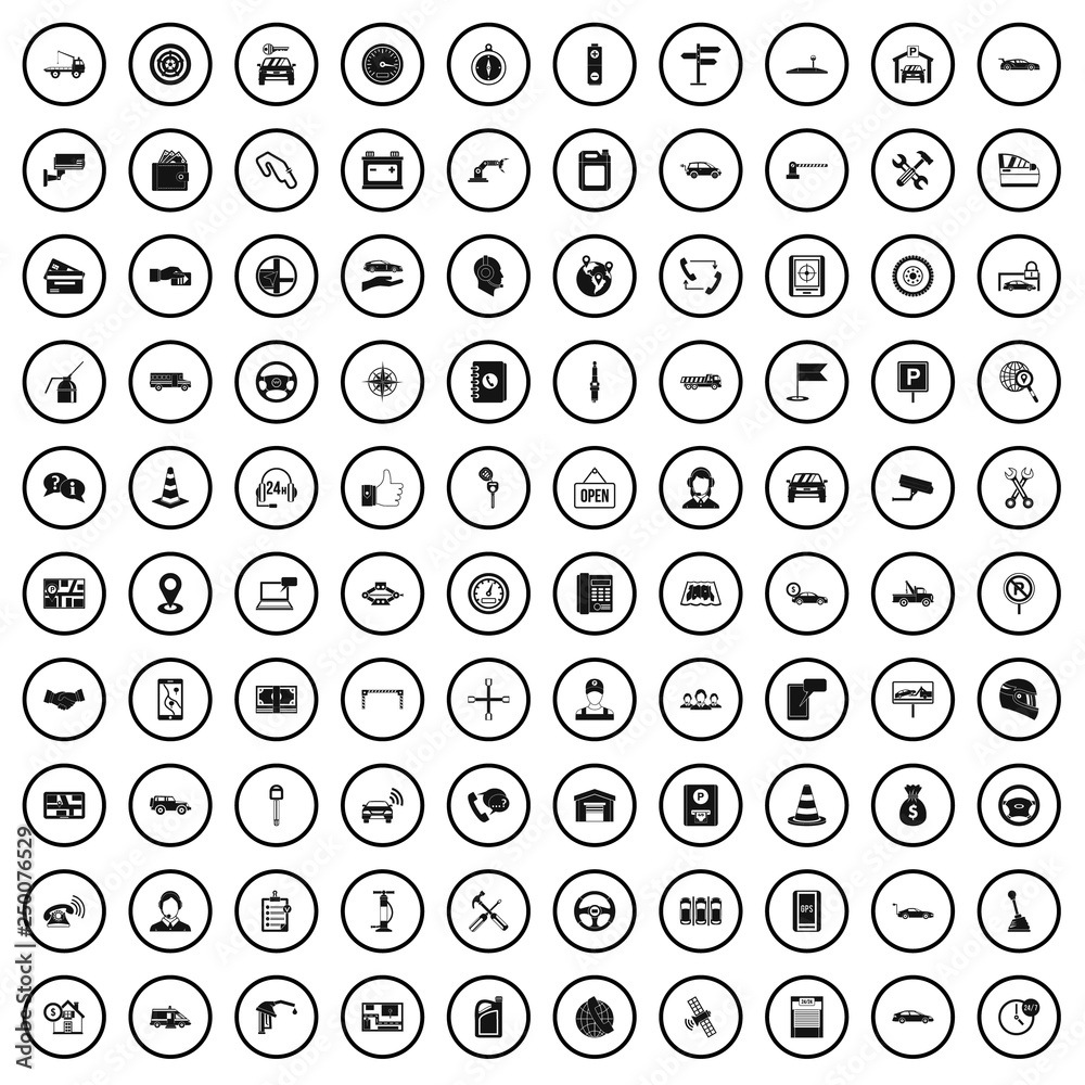 100 auto service icons set in simple style for any design vector illustration 100 auto service icons set in simple style for any design vector illustration