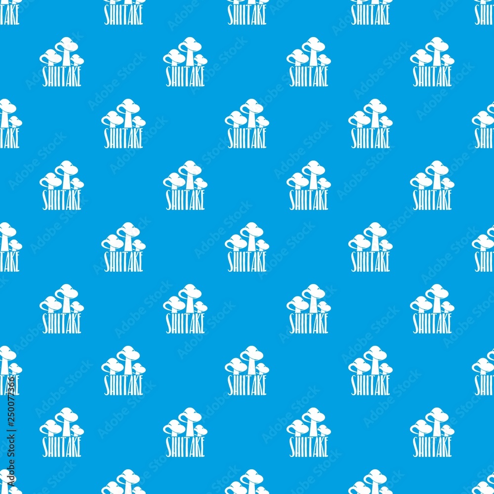 Shiitake pattern vector seamless blue repeat for any use