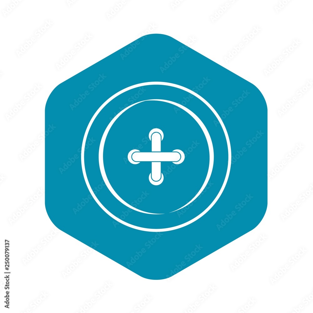 Sewing button icon. Simple illustration of sewing button vector icon for web Sewing button icon. Simple illustration of sewing button vector icon for web