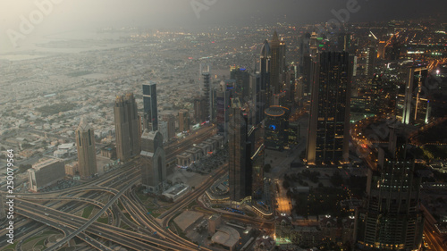 Day-to-night view of downtown Dubai