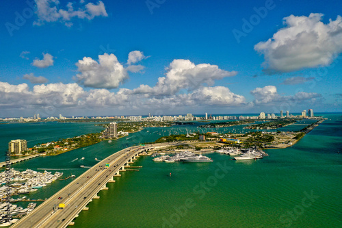 Miami Super Yacht Marina with Downtown and South Beach Skyline in the Background © BEKIR