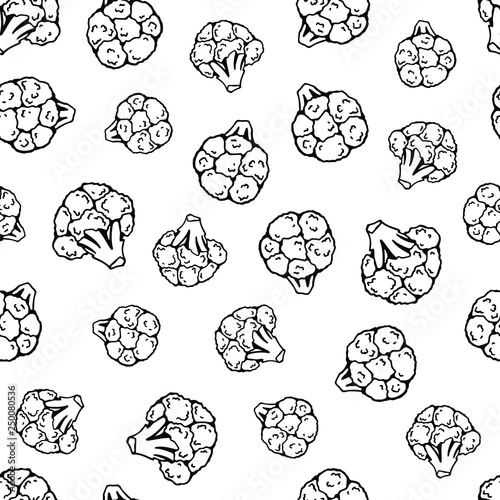 Pattern of vector illustrations on the vegetarianism theme: various types of vegetables. Isolated editable objects for your design.