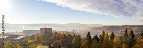 Siegener Innenstadt im Nebel vom Haardter Berg photo