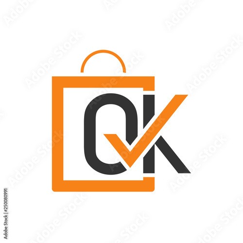 OK shop logo design template