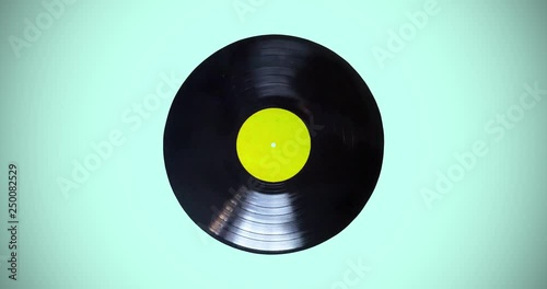 Black vinyl record lp album disc loop photo