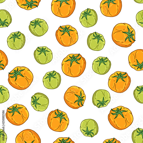 Pattern of vector illustrations on the vegetarianism theme: various types of vegetables. Isolated editable objects for your design.