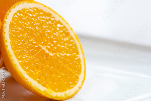 Juicy orange isolated on wh...