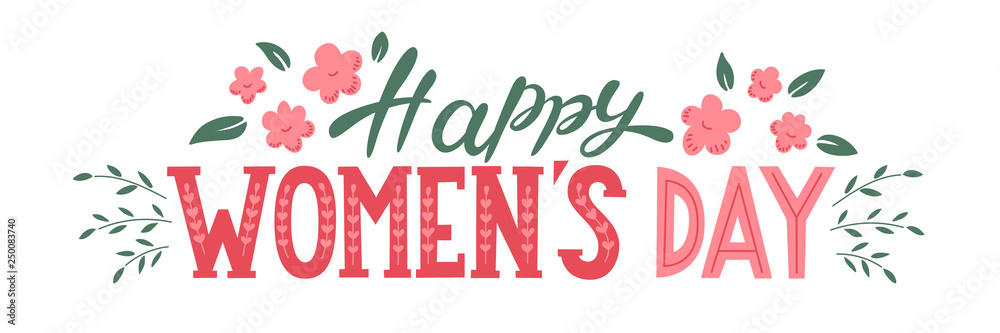 Naklejka premium Happy Women's Day