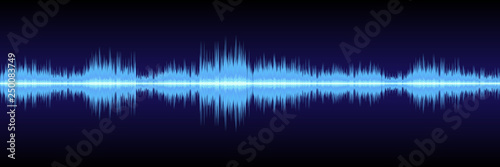 horizontal abstract sound wave design for pattern and background photo