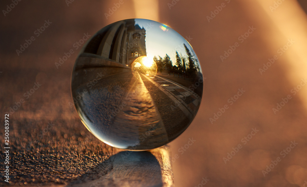 View through glassball