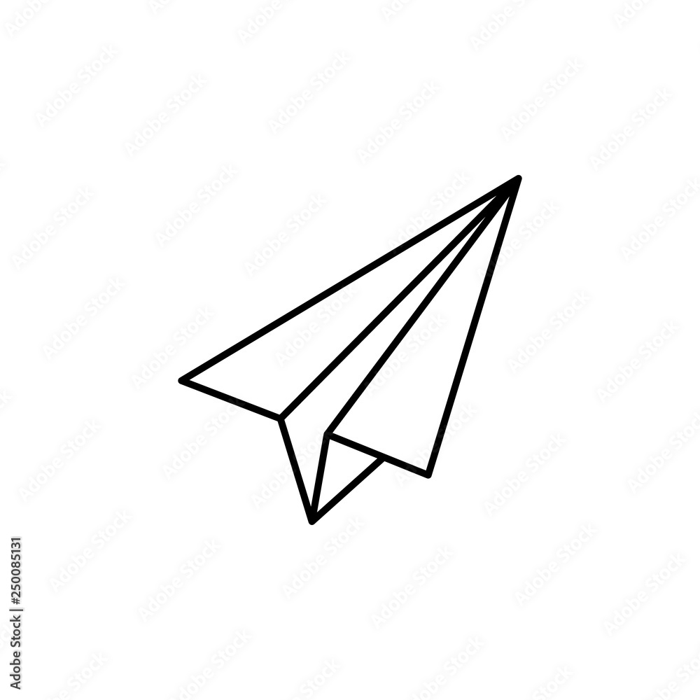 paper plane outline icon. Signs and symbols can be used for web, logo, mobile app, UI, UX paper plane outline icon. Signs and symbols can be used for web, logo, mobile app, UI, UX