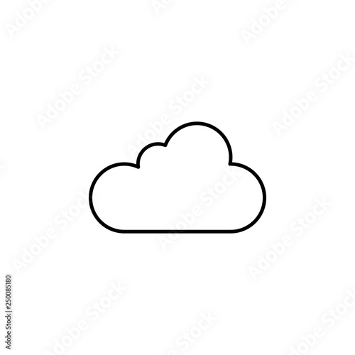 cloud data outline icon. Signs and symbols can be used for web, logo, mobile app, UI, UX