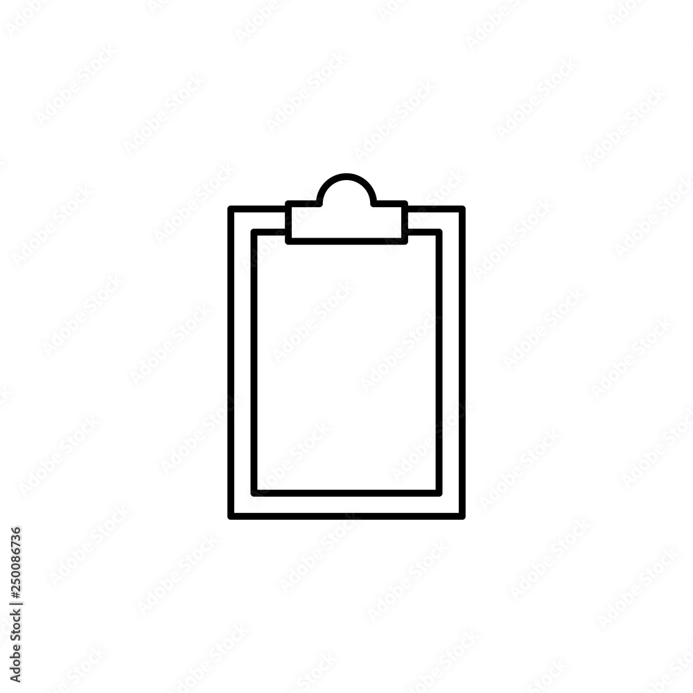 board buffer clip outline icon. Signs and symbols can be used for web, logo, mobile app, UI, UX board buffer clip outline icon. Signs and symbols can be used for web, logo, mobile app, UI, UX