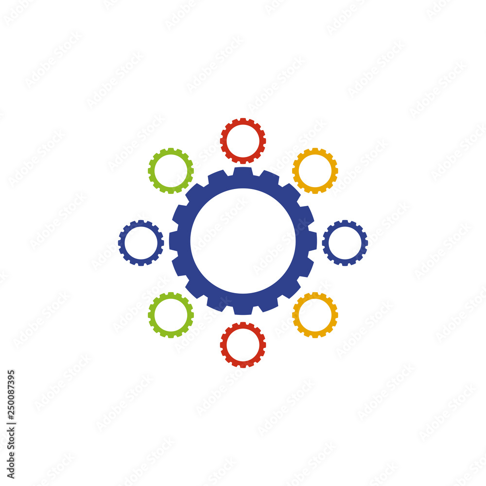 Industrial logo design vector template
