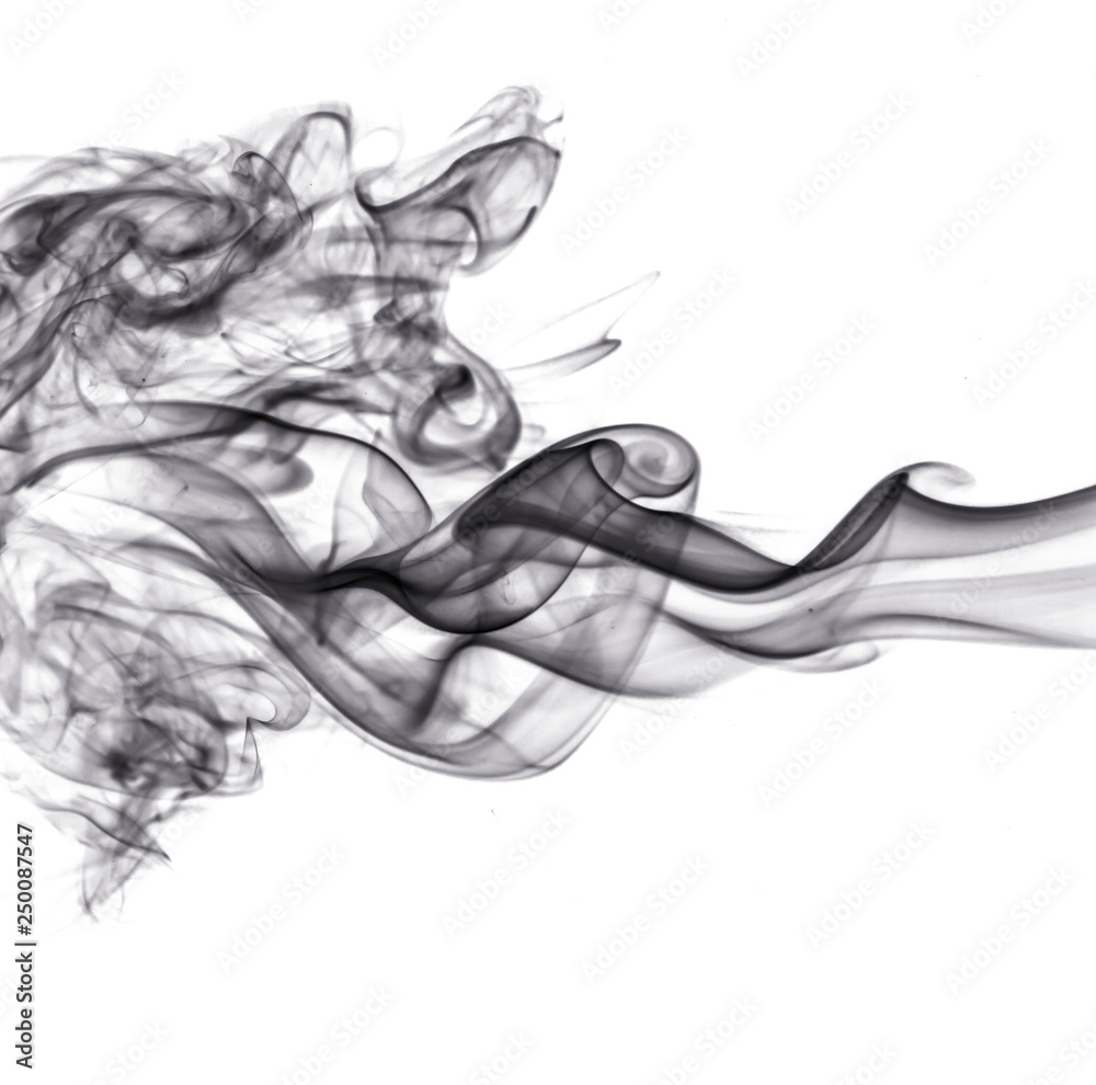 Black smoke on white background Black smoke on white background