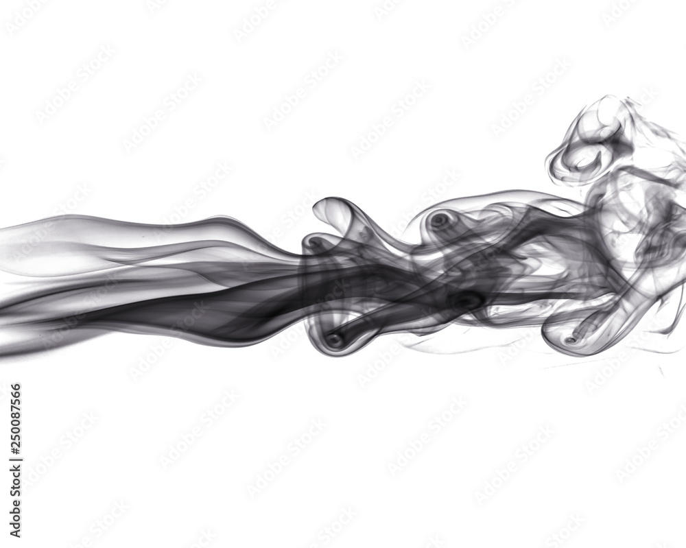 Black smoke on white background Black smoke on white background