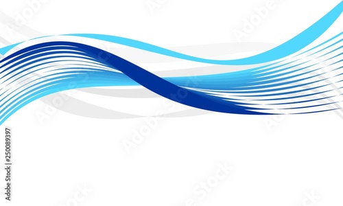 Abstract blue waves on white background suitable for template or wallpaper.Business modern pattern. Vector graphic illustration.