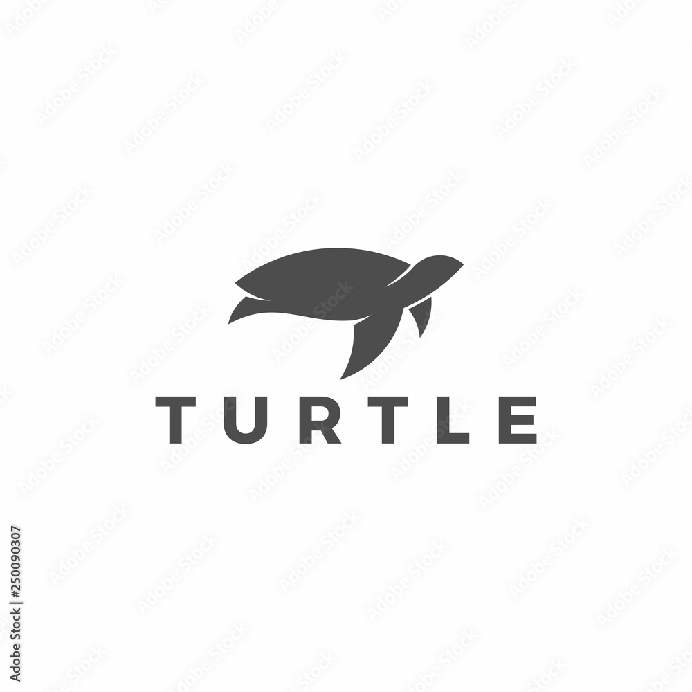 Minimalist turtle Logo Vector Stock Vector | Adobe Stock