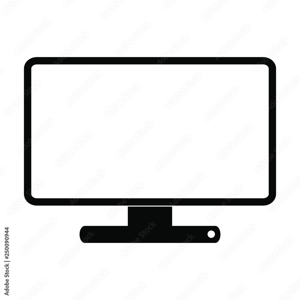 Monitor icon, modern tv icon Monitor icon, modern tv icon