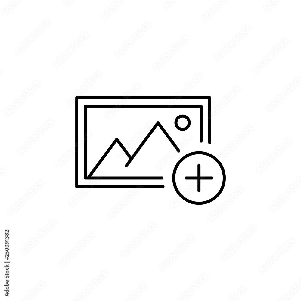 add album picture outline icon. Signs and symbols can be used for web, logo, mobile app, UI, UX add album picture outline icon. Signs and symbols can be used for web, logo, mobile app, UI, UX