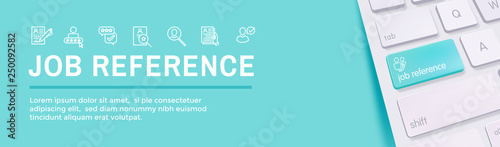 Referral Job Reference Web Header Banner and Icon Set