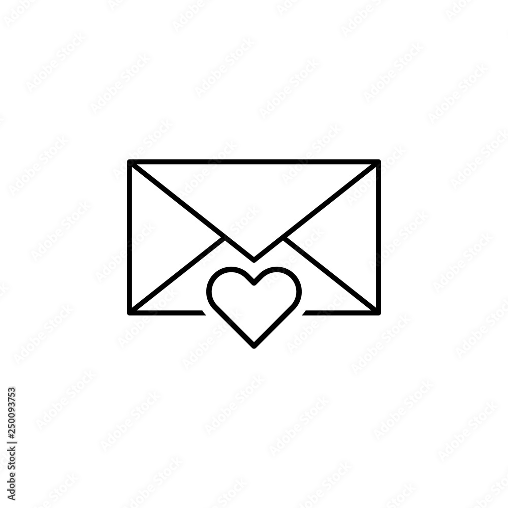 email favorite message outline icon. Signs and symbols can be used for web, logo, mobile app, UI, UX email favorite message outline icon. Signs and symbols can be used for web, logo, mobile app, UI, UX