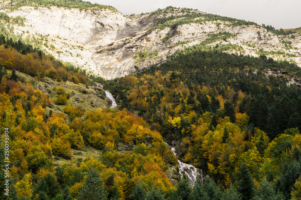 Waterfall in the Pyrenees Mountains, Gavarnie, France Waterfall in the Pyrenees Mountains, Gavarnie, France