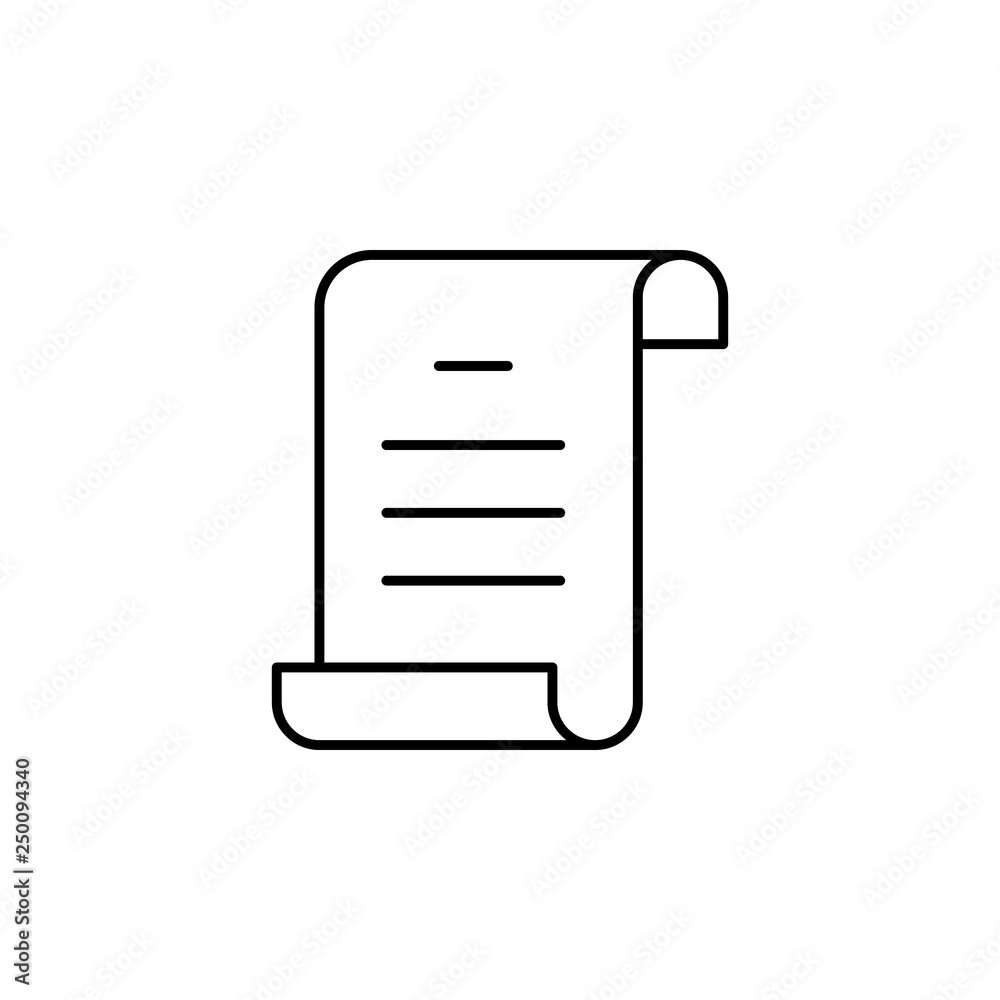 document sheet page outline icon. Signs and symbols can be used for web, logo, mobile app, UI, UX document sheet page outline icon. Signs and symbols can be used for web, logo, mobile app, UI, UX
