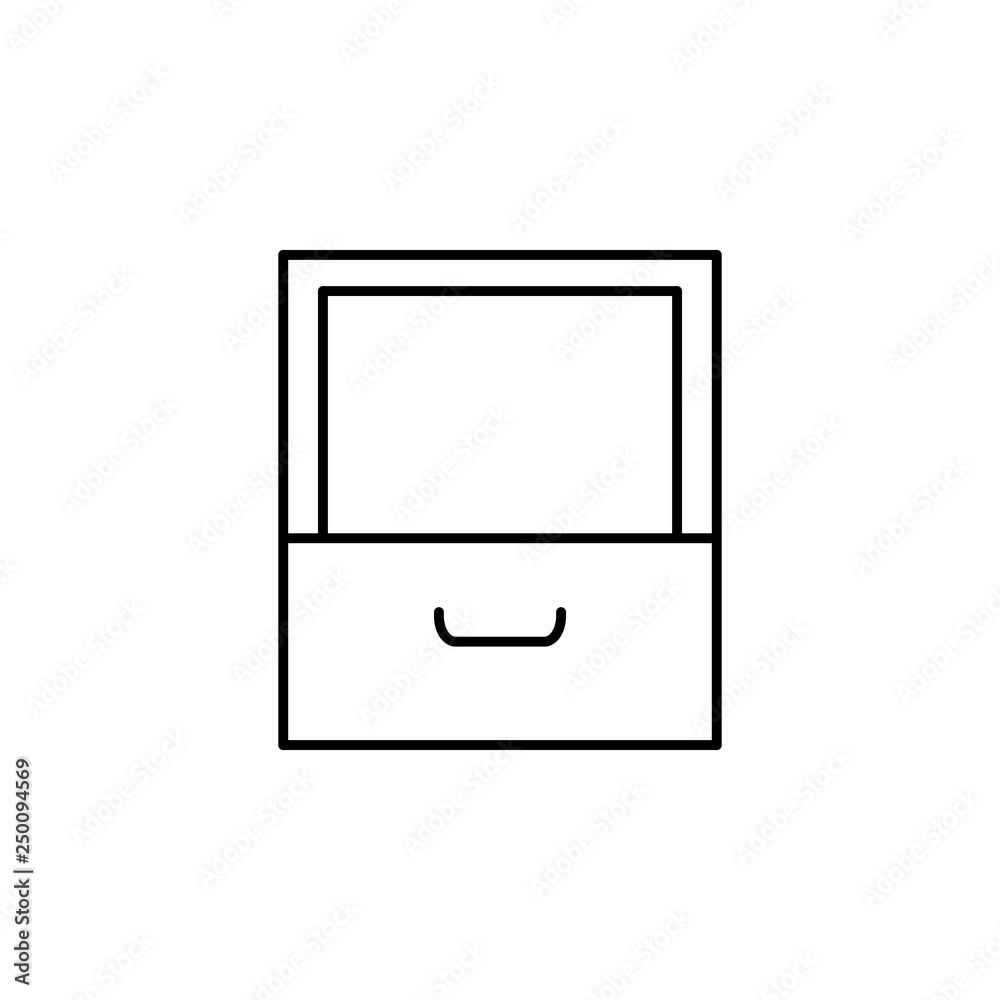 archive cabinet empty outline icon. Signs and symbols can be used for web, logo, mobile app, UI, UX archive cabinet empty outline icon. Signs and symbols can be used for web, logo, mobile app, UI, UX