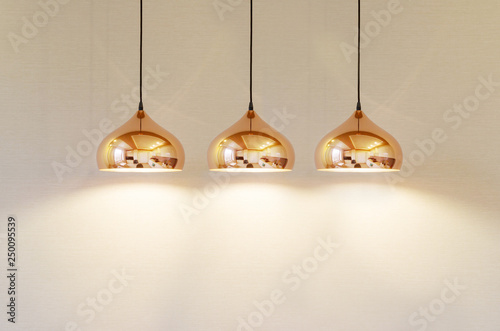 Foto modern lamp on a background of beige wall