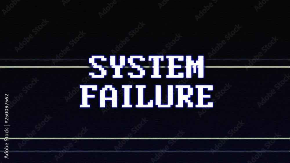 SYSTEM FAILURE Glitch Text Animation, Rendering, Background, with Alpha ...