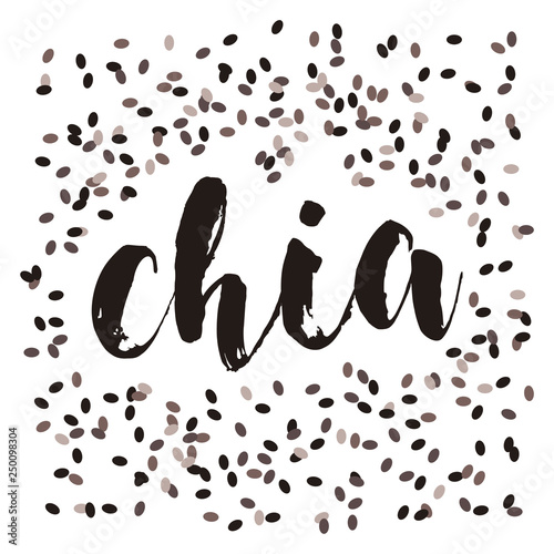Chia seeds. Vector image. Superfood 