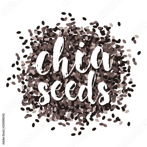 Chia seeds. Vector image. Superfood 