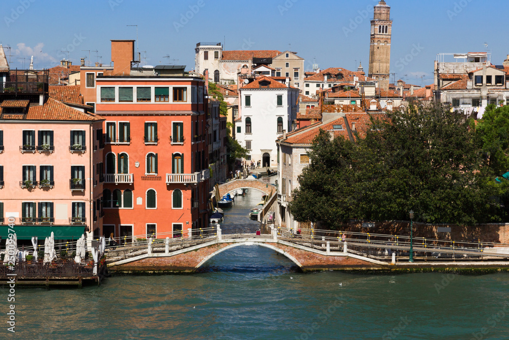 Canal and city architecture in Venice