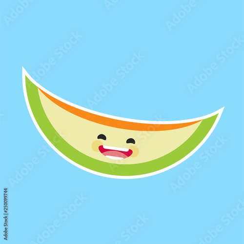 melon fondo azul