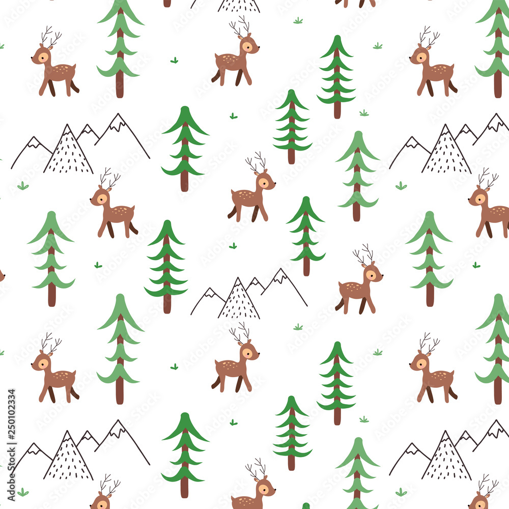Deer doodle pattern Deer doodle pattern