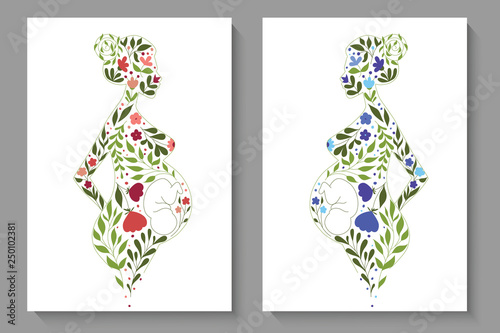 Stylized pregnant women covers