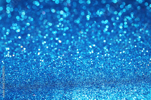 Abstract blue bokeh background