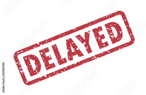 Illustration of delayed text buffered on white background