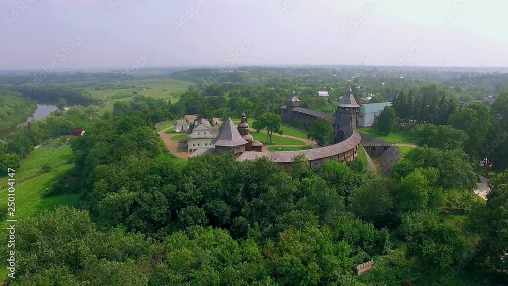 aerial view of baturin fortress, Citadel of Baturin Fortress on river Seim, wooden fortifications, Baturin Fortress - Fortress in Baturin, Ukraine, aerial view of baturin fortress, Citadel of Baturin Fortress on river Seim, wooden fortifications, Baturin Fortress - Fortress in Baturin, Ukraine,